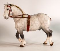Beswick Percheron shire horse 2464 in show harness.