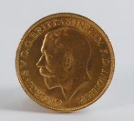 Gold FULL Sovereign, dated 1913.