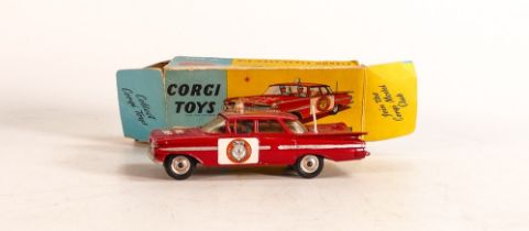 Corgi 439 Chevrolet Fire Chief, with tatty box.