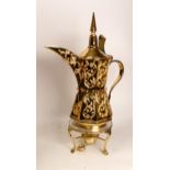 De Lamerie Fine Bone China heavily gilded Royale pattern Arabic coffee pot & stand, height 44cm,