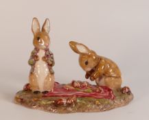 Beswick prototype Beatrix Potter tableau figure of Peter Rabbit & Benjamin Bunny picking onions,
