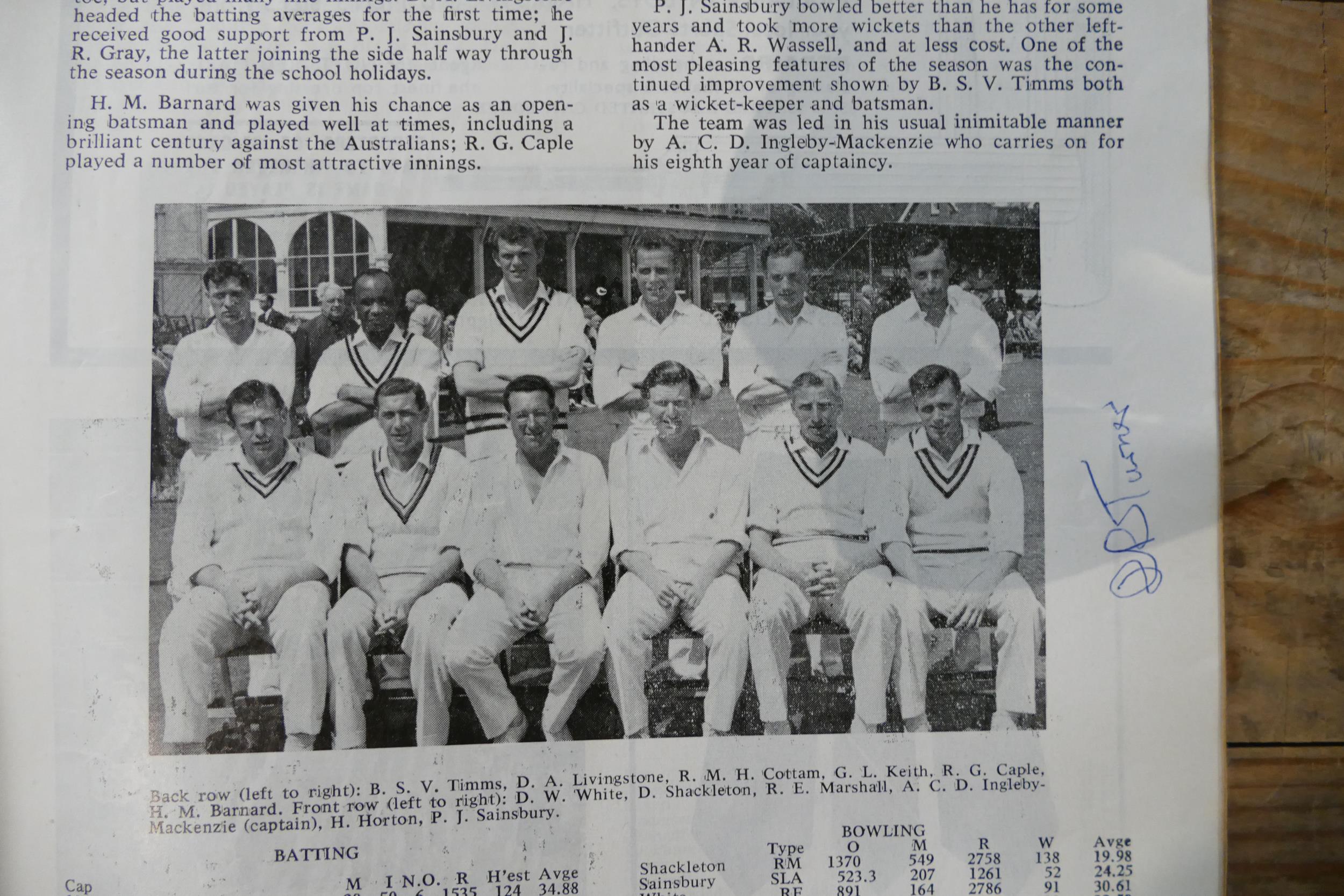 A very interesting and comprehensive group of 1960s cricketing memorabilia, including signatures, - Image 29 of 38