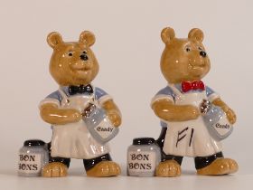 Two Wade Rodney bears. One marked F1 to front and base dated 17/7/05 and the other with a pearl