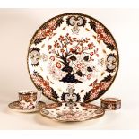 Royal Crown Derby Japan pattern large charger (2nds), 21cm plate & cup & saucer set (4)