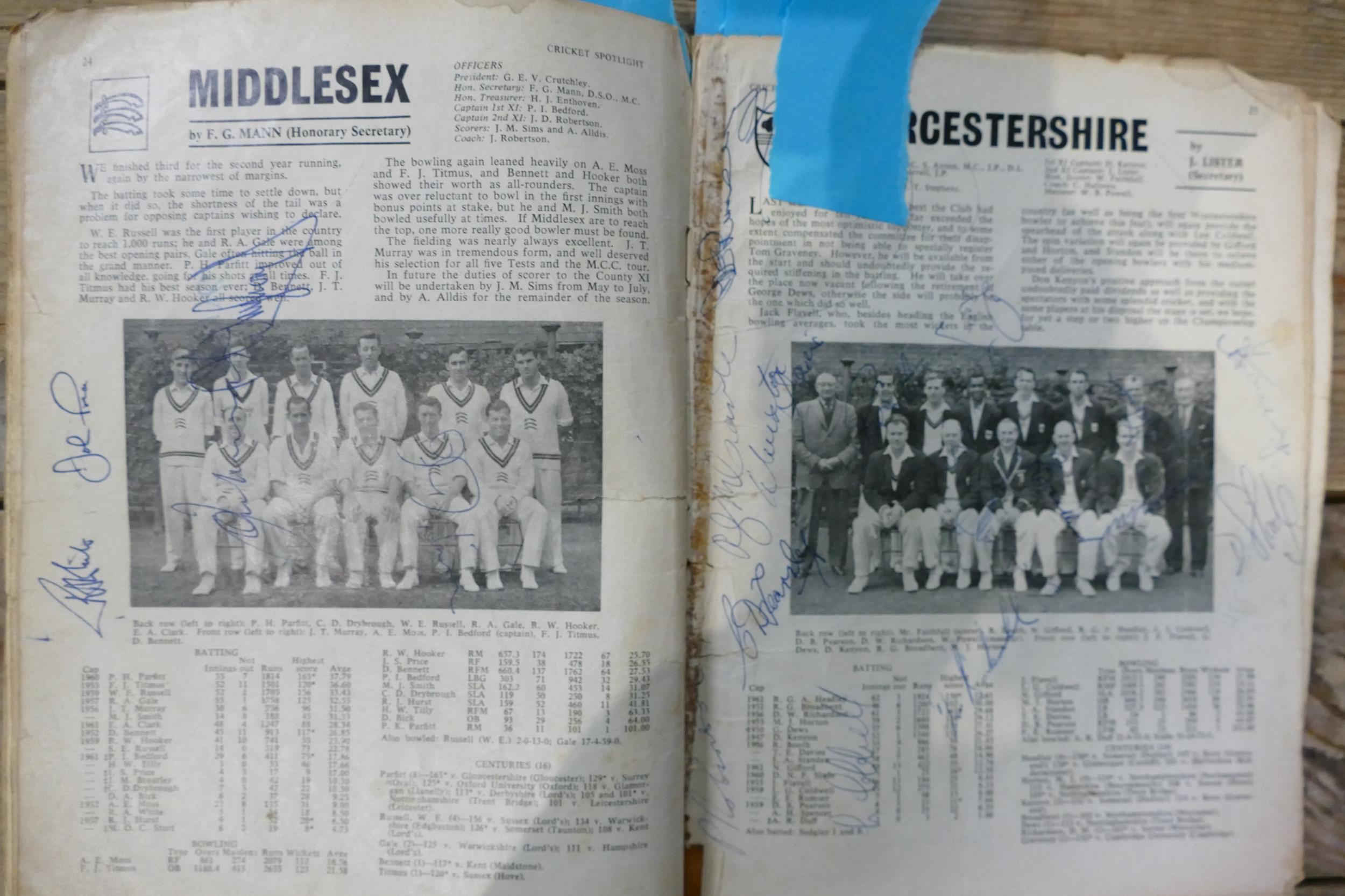 A very interesting and comprehensive group of 1960s cricketing memorabilia, including signatures, - Image 32 of 38
