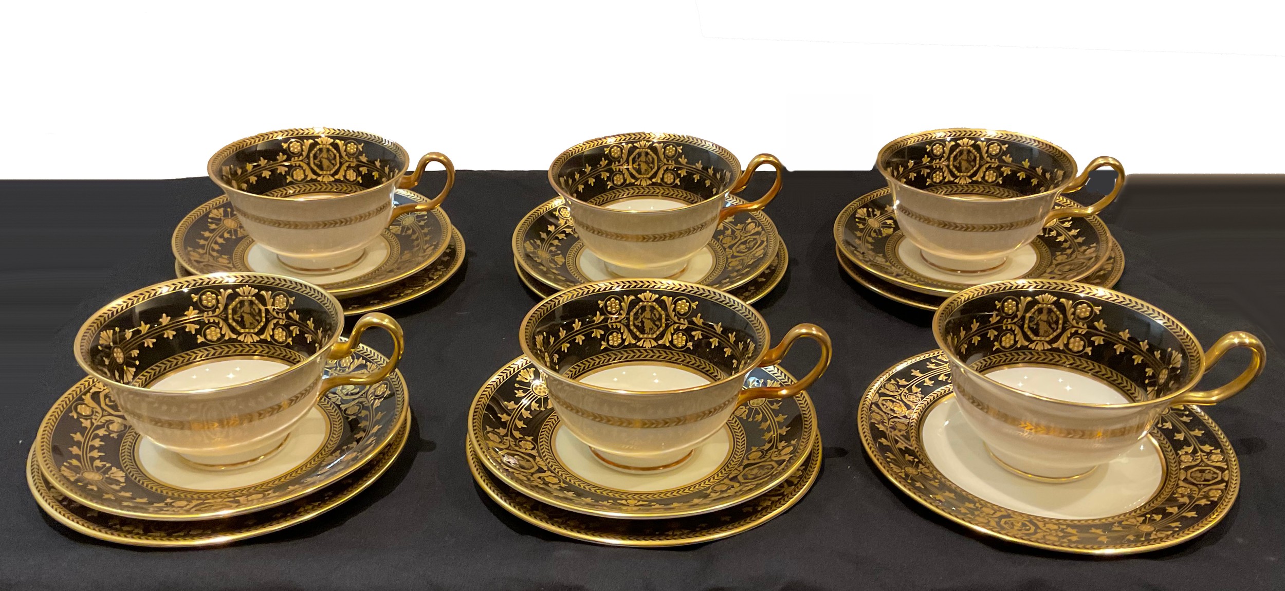 Wedgwood black Astbury tea set