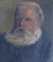 Framed portrait of bearded gentleman, indistinctly initialled and dated lower right (S.M.?.J), 1921.