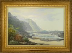 Michael Albertyn (SOUTH AFRICAN 20th century) Framed oil on canvas, seascape, measuring 60cm x