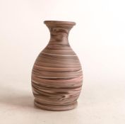 Wedgwood Studio Jasper hand thrown tri-colour Agate vase. Height: 14cm
