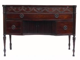 In the manner of Michael Butler of Dublin, late Victorian Robert Adam sideboard with unusual Tambour