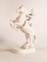 Beswick opaque white gloss huntsman on rearing horse 868.