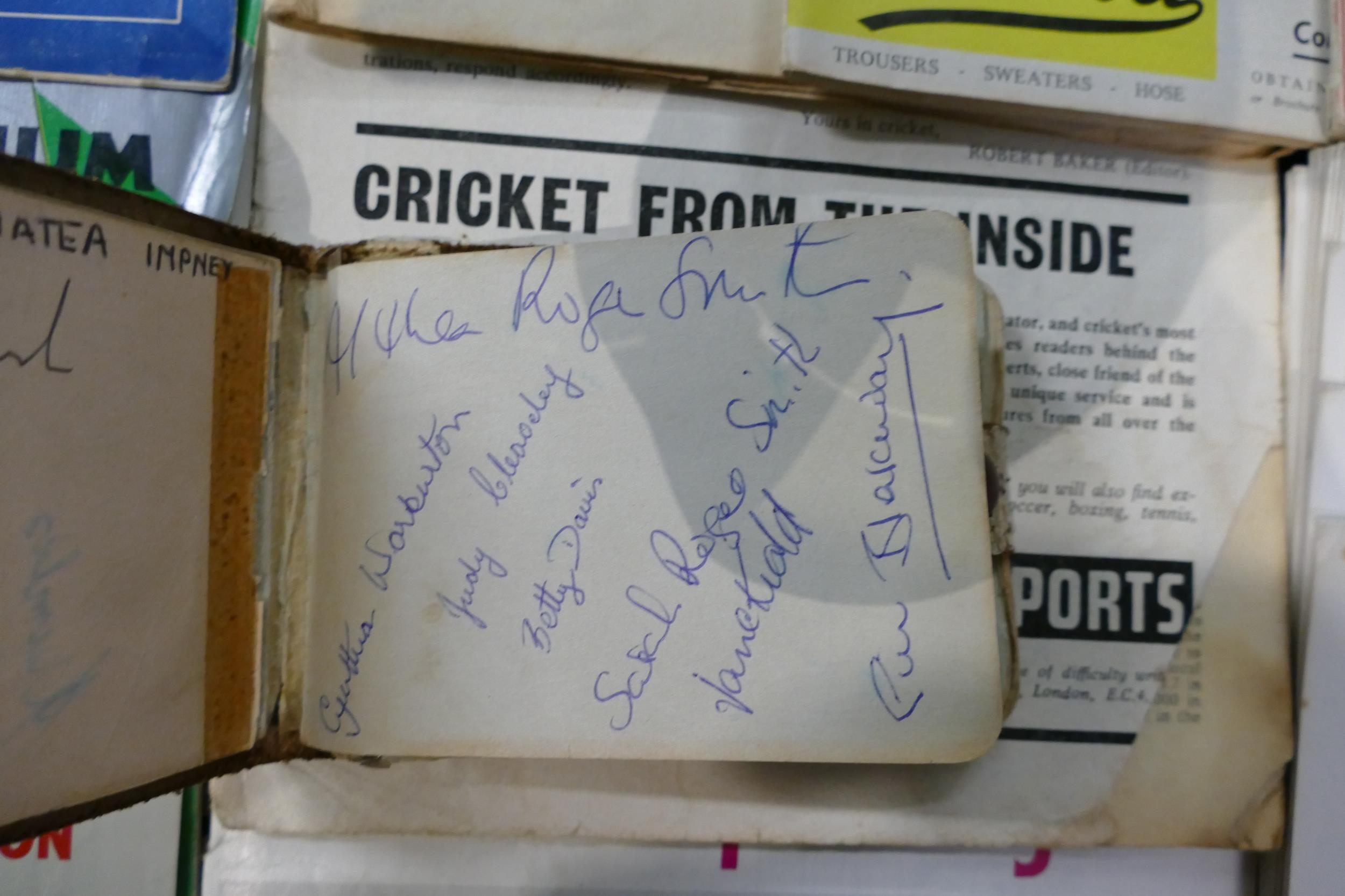 A very interesting and comprehensive group of 1960s cricketing memorabilia, including signatures, - Image 2 of 38