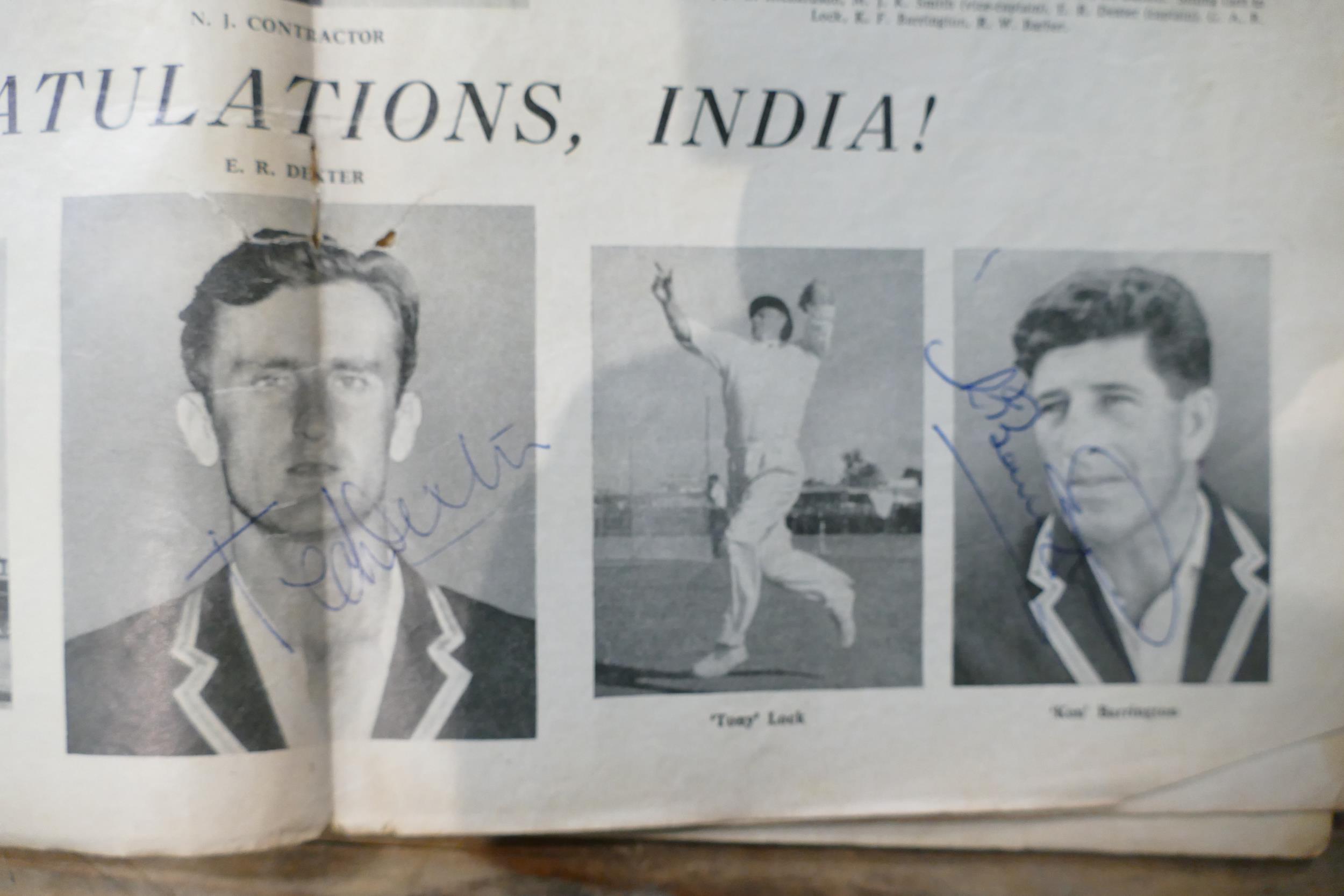 A very interesting and comprehensive group of 1960s cricketing memorabilia, including signatures, - Image 36 of 38