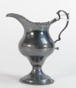 George III silver cream jug, clearly hallmarked for London 1817, makers mark HB in script, weight