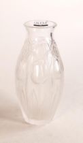 Lalique Tulip design glass vase. Height: 17.3cm