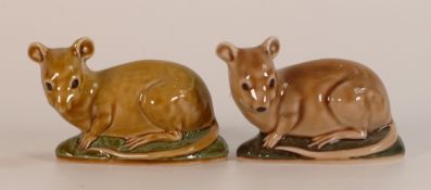 Two Wade Dunstable Fair figures Timid mouse. One marked sample and stamped property of Wade to base.