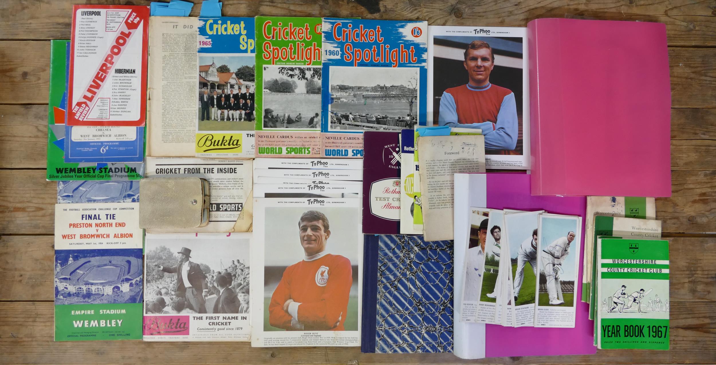 A very interesting and comprehensive group of 1960s cricketing memorabilia, including signatures,