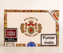 Punch Manuel Lopez Petit Corona handmade Cuban cigars, dated March 2008, sealed box of 25.