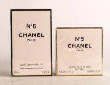 Sealed Chanel N°5 Eau de Parfum 100ml spray & bath soap. (2)