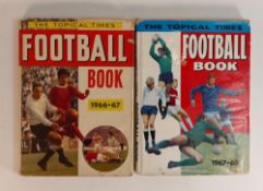 Two copies of signed 1960's The Tropical Times Football books including 67/68 with Gordon Banks,