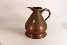 19th century Copper 1 gallon measure, measuring 26cm tall