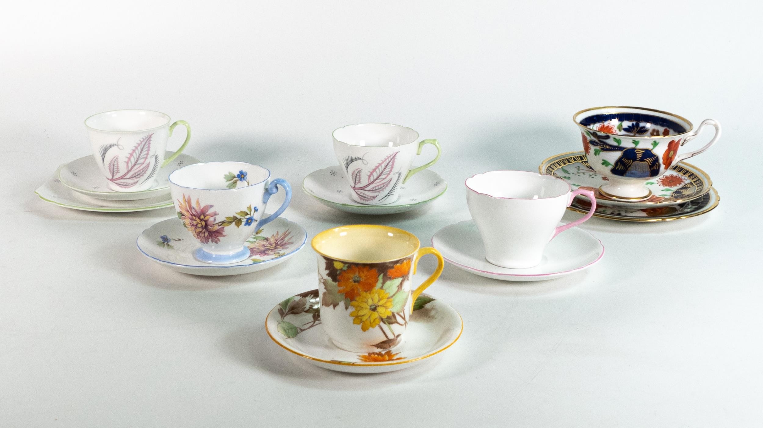 Two Shelley trios and 4 coffee cups & saucers to include patterns - Gainsborough 8524, Sterling, - Image 4 of 4