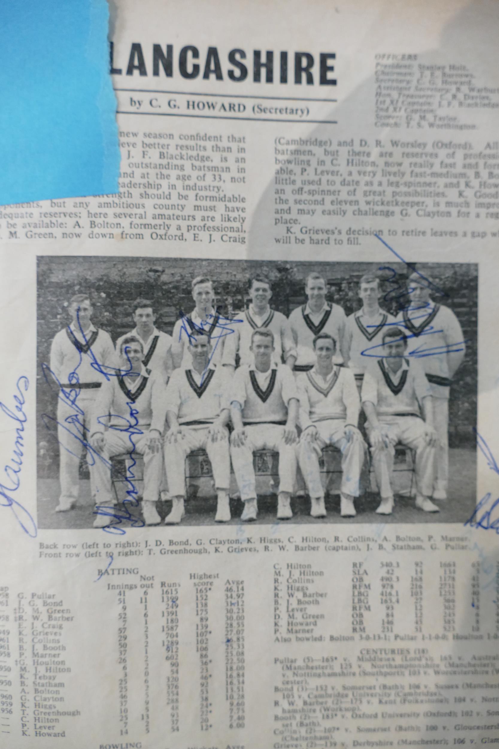 A very interesting and comprehensive group of 1960s cricketing memorabilia, including signatures, - Image 37 of 38