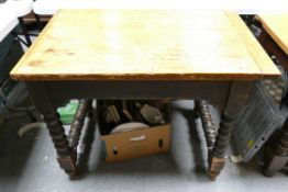 Victorian Pine small Refectory table removed from St Dominic English Dominican Congregation of St