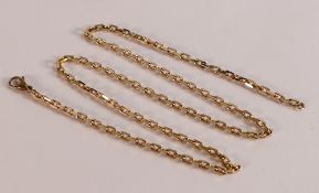9ct gold neck chain, 46cm long, weight 11.48g.