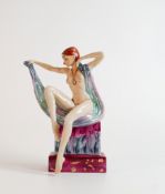 Peggy Davies / Kevin Francis erotic figure Windmill Girl, limited edition, base over painted by