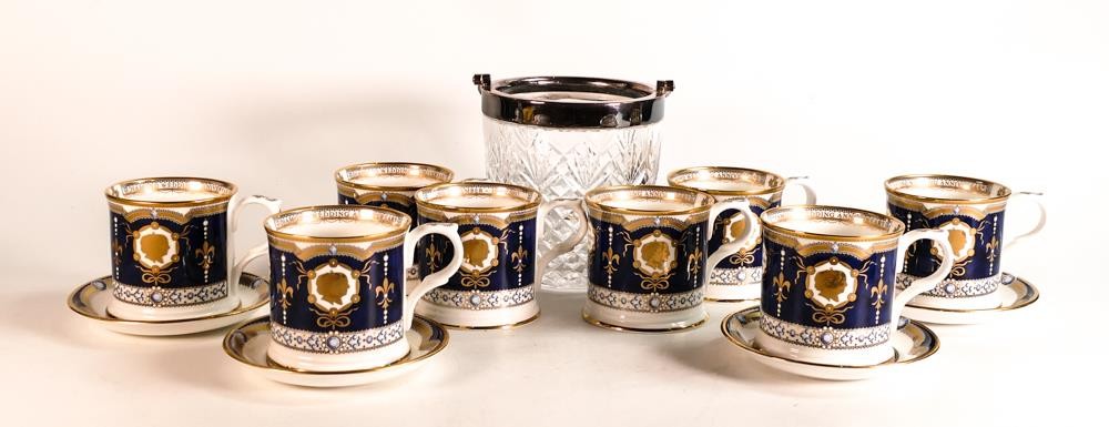 A collection of Royal Worcester Diamond Anniversary cups & saucers (8 cups 4 saucers) together