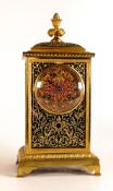 Le Roy Paris for Japy Freres gilt Bronze Champleve enamel mantel clock, height 30cm, 15.5cm wide &