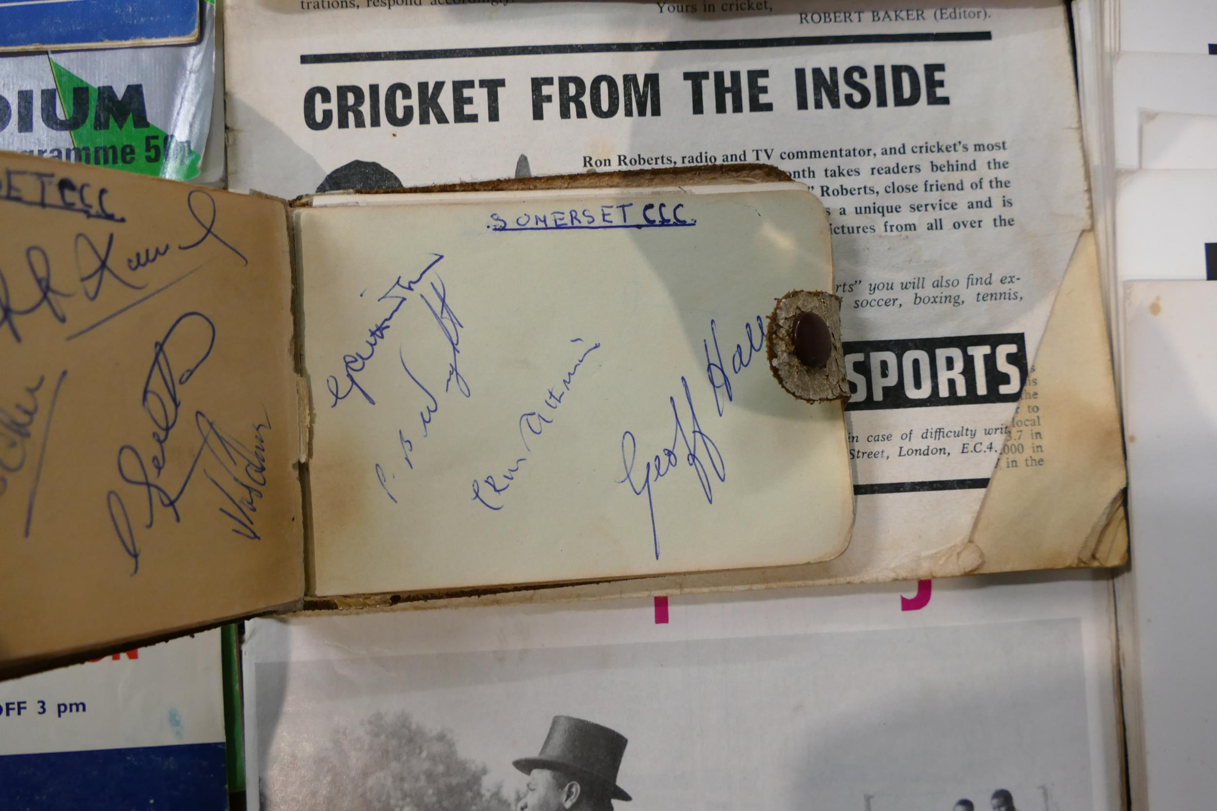 A very interesting and comprehensive group of 1960s cricketing memorabilia, including signatures, - Image 4 of 38