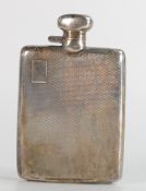 Silver spirit flask hallmarked for Birmingham 1926. Measuring 13cm high, weight 133g