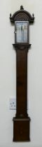 Georgian inlaid Mahogany stick barometer, h.97cm.