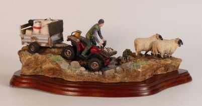 Border Fine Arts sculpture, 'All in a Days Work', by Kirsty Armstrong, limited edition with cert,
