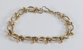 9ct gold quality bracelet, 24.6g.
