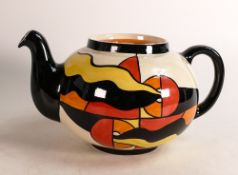 Lorna Bailey Mirage patterned tea pot, Old Ellgreave back stamp, height 12.5cm