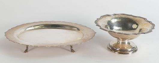 Two hallmarked silver bon bon / fancies dishes. Sheffield 1919 & 1934, both in good condition with