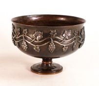 Duchess of Sutherland Cripples' Guild copper bowl, spreading circular foot, applied in silvered