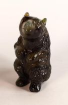Carved Jadeite Russian bear figure, height 10.5cm