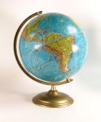 George F. Cram Co. world globe, mid 20th century. Height: approx. 40cm