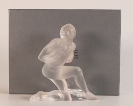 Lalique Crystal statuette 'Serge'. Complete with box. Height: 12cm