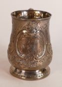 Silver christening mug, hallmarked for London 1779, makers John Kidder, h.10cm, 185.8g.
