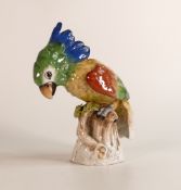 19th century Nymphenburg model of a Cockatoo reminiscent of the work of Josef Wackerle. Height: 18cm