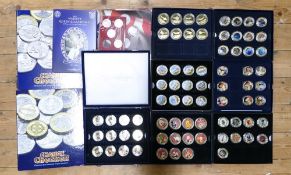 Very large collection of proof Coin sets, part sets, albums, enamelled coins, crowns, and other