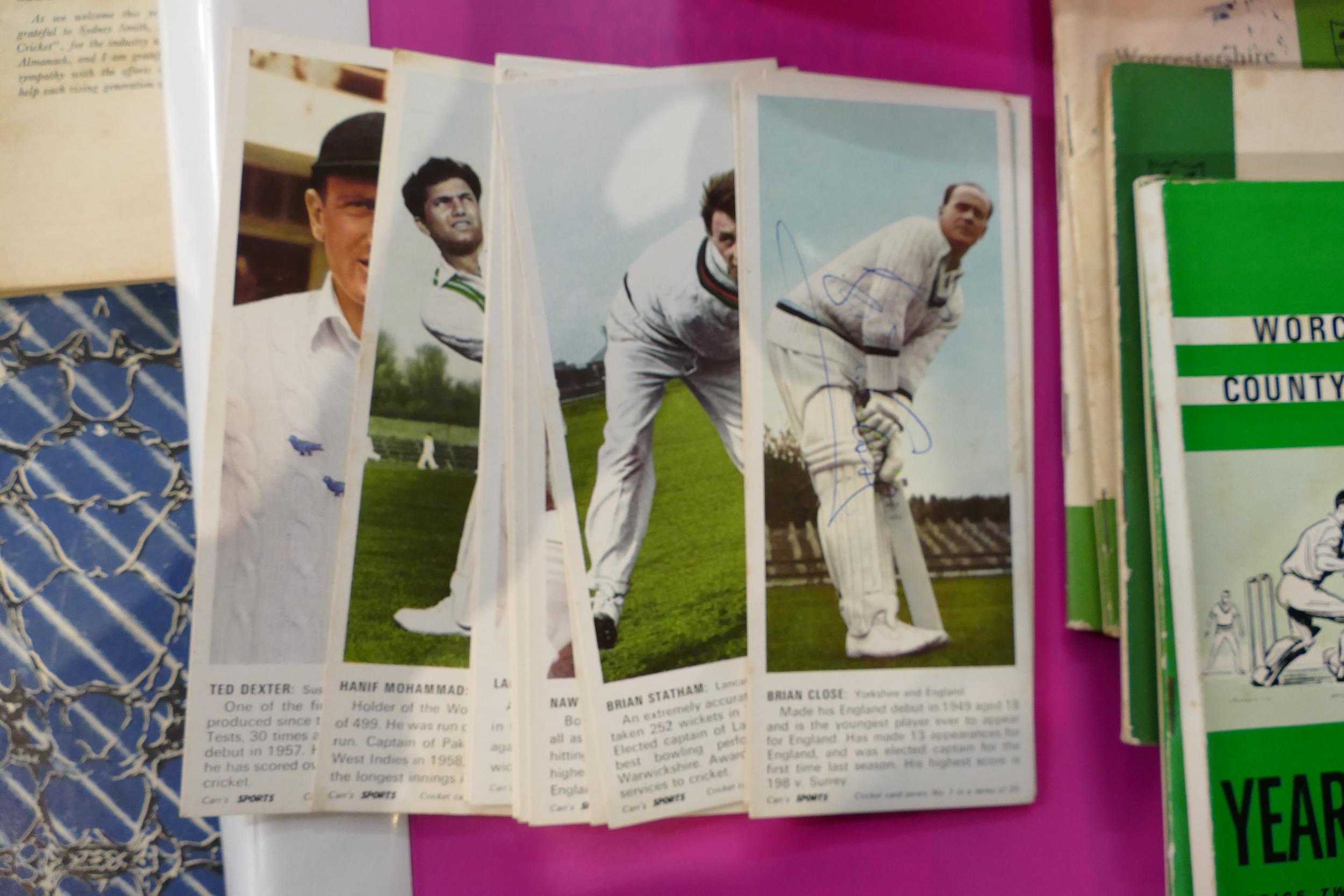 A very interesting and comprehensive group of 1960s cricketing memorabilia, including signatures, - Image 8 of 38