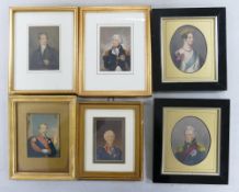 George BAXTER, a collection of six royal and political portrait prints to include Queen Victoria,