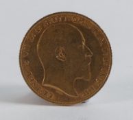 HALF Sovereign gold coin Edward VII 1909