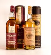 1 litre bottle of Glenmorangie single Highland 10 year malt Scotch Whisky together with 1 litre